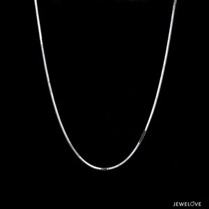 1mm Plain Japanese Platinum Square Snake Chain JL PT 747-A   Jewelove