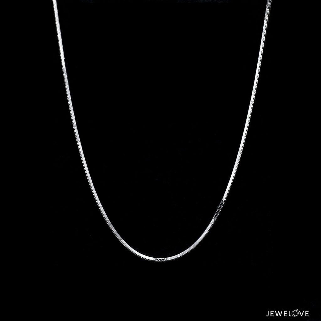 Thin Dazzling Shiny Platinum Chain JL PT 747 - Thin   Jewelove.US