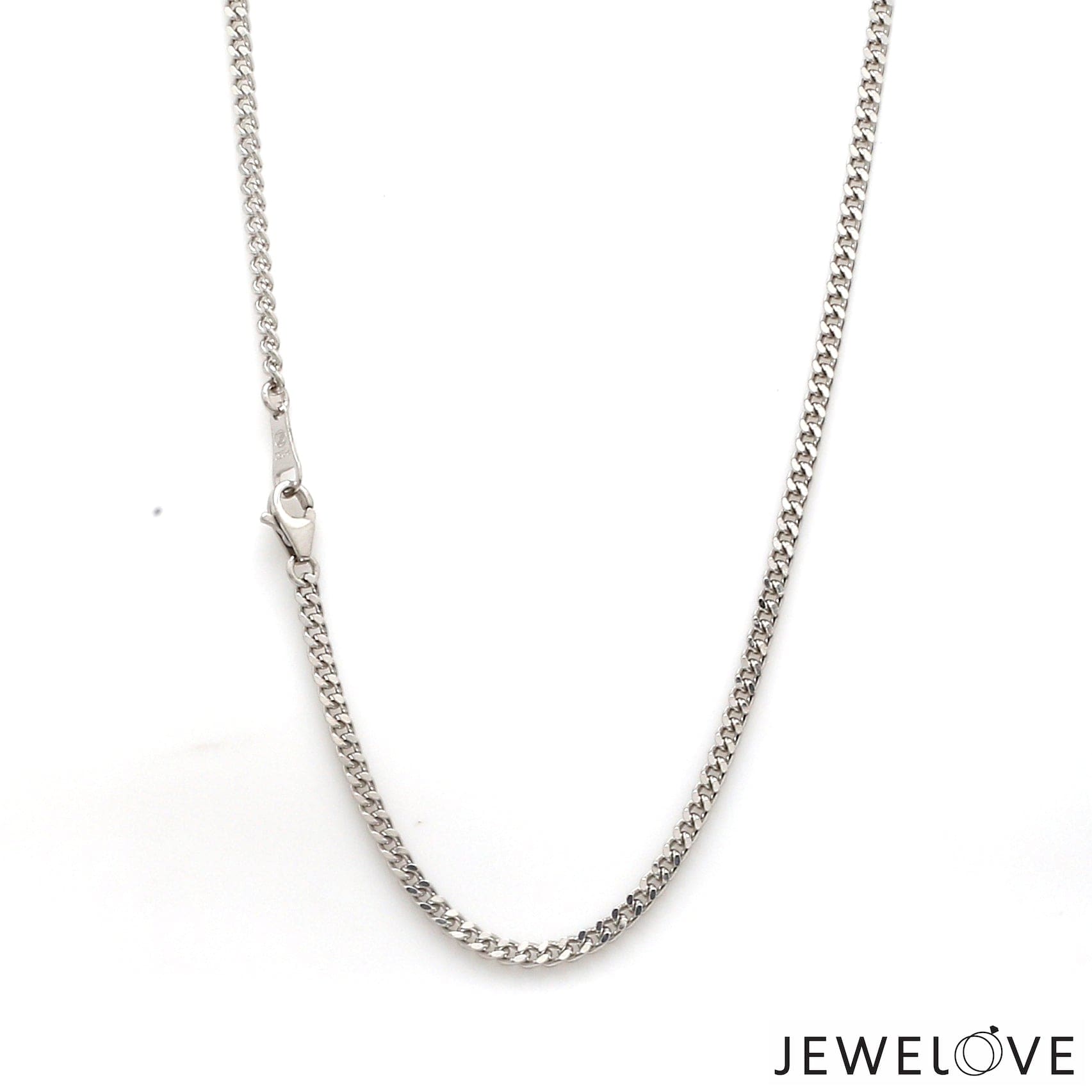 2.25mm Japanese Platinum Curb Chain Uni-sex JL PT CH 982-B