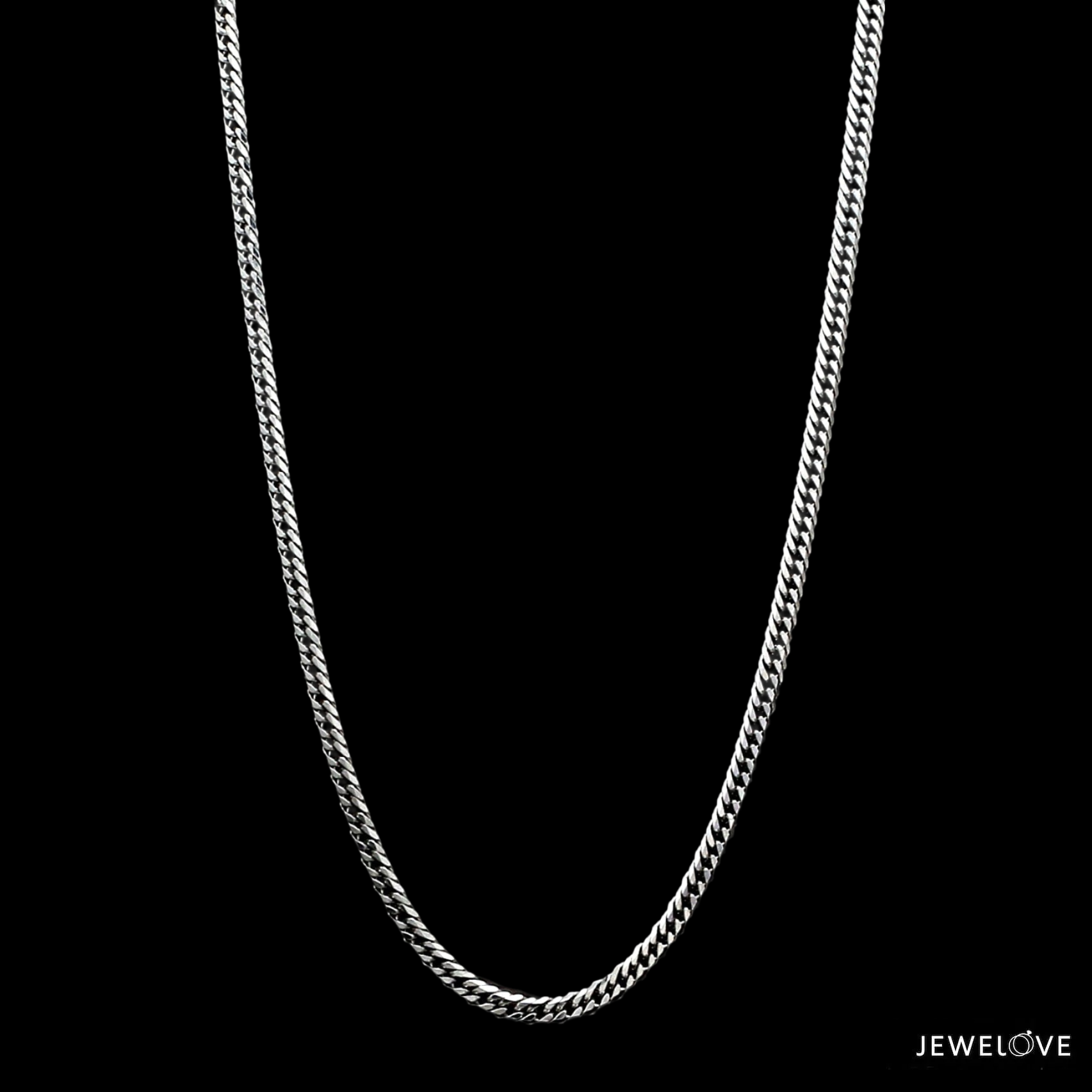 2.5mm Japanese Platinum Cuban Chain Uni-sex JL PT CH 1005-B