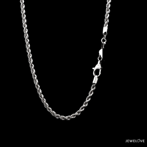 2.75mm Platinum Rope Chain for Men JL PT CH 903-A