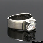 Load image into Gallery viewer, 2-Carat Lab Grown Solitaire Heavy Platinum Ring for Men JL PT LG 983-B
