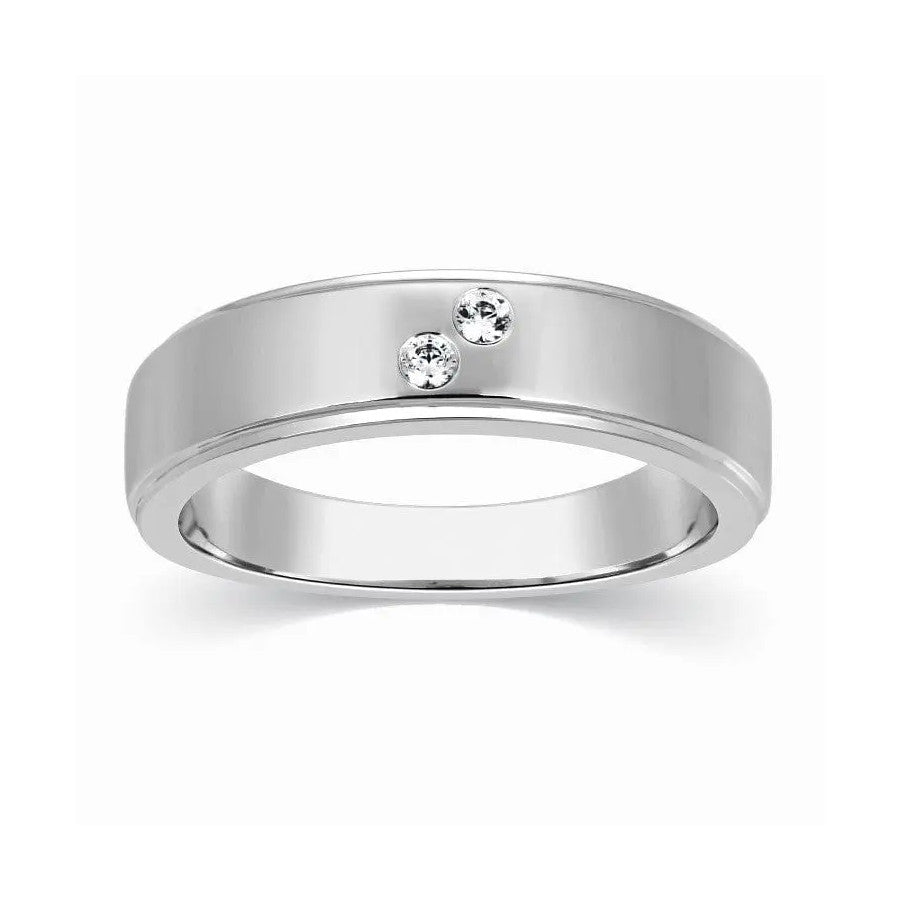 2 Diamond Platinum Wedding Band for Men JL PT 261