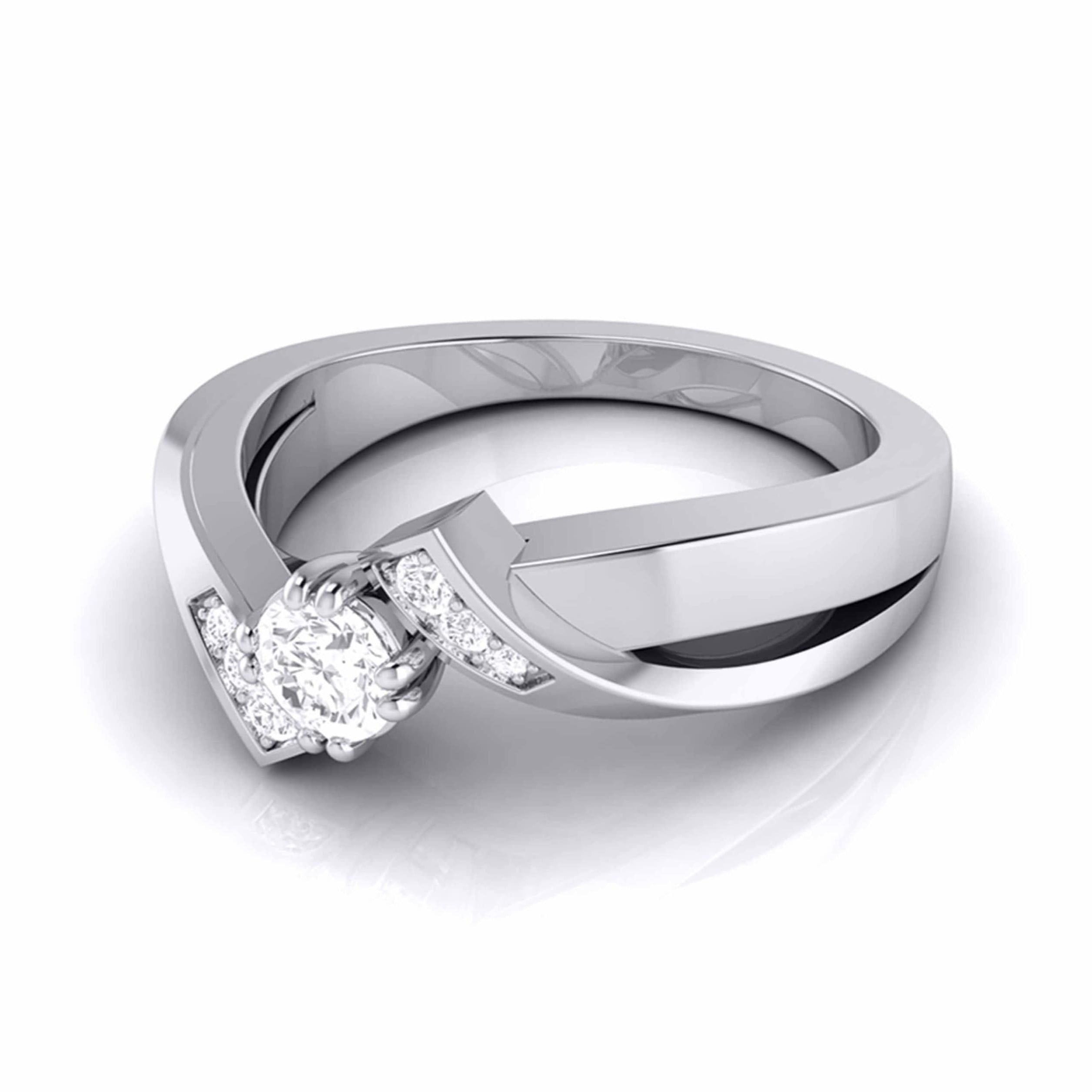 50-Pointer Designer Platinum Diamond Engagement Ring JL PT G 104-B