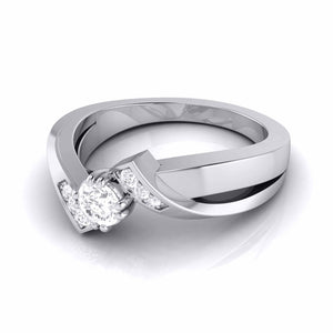 50-Pointer Designer Platinum Diamond Engagement Ring JL PT G 104-B