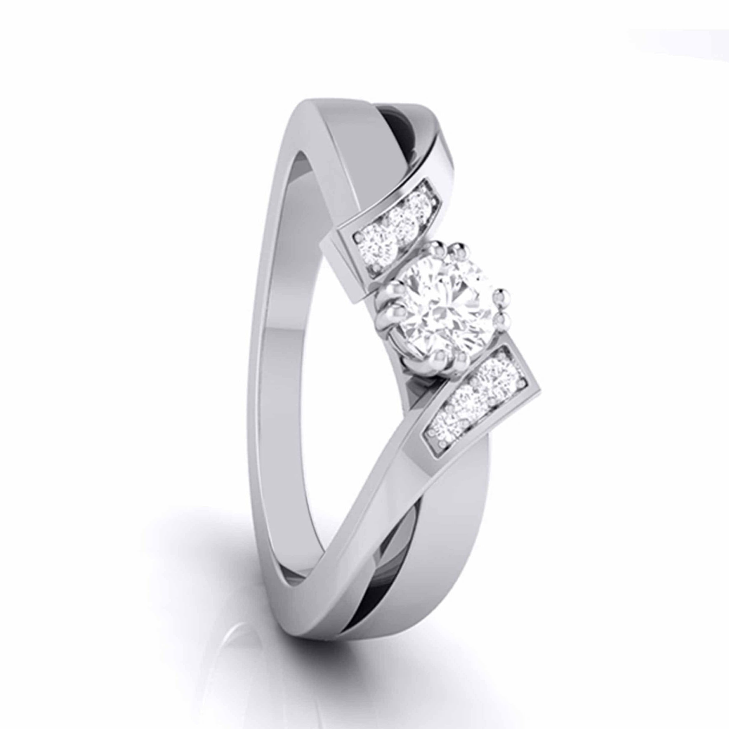 50-Pointer Designer Platinum Diamond Engagement Ring JL PT G 104-B