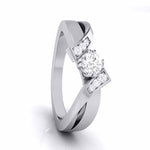 Load image into Gallery viewer, 50-Pointer Designer Platinum Diamond Engagement Ring JL PT G 104-B
