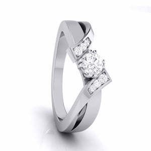 50-Pointer Designer Platinum Diamond Engagement Ring JL PT G 104-B