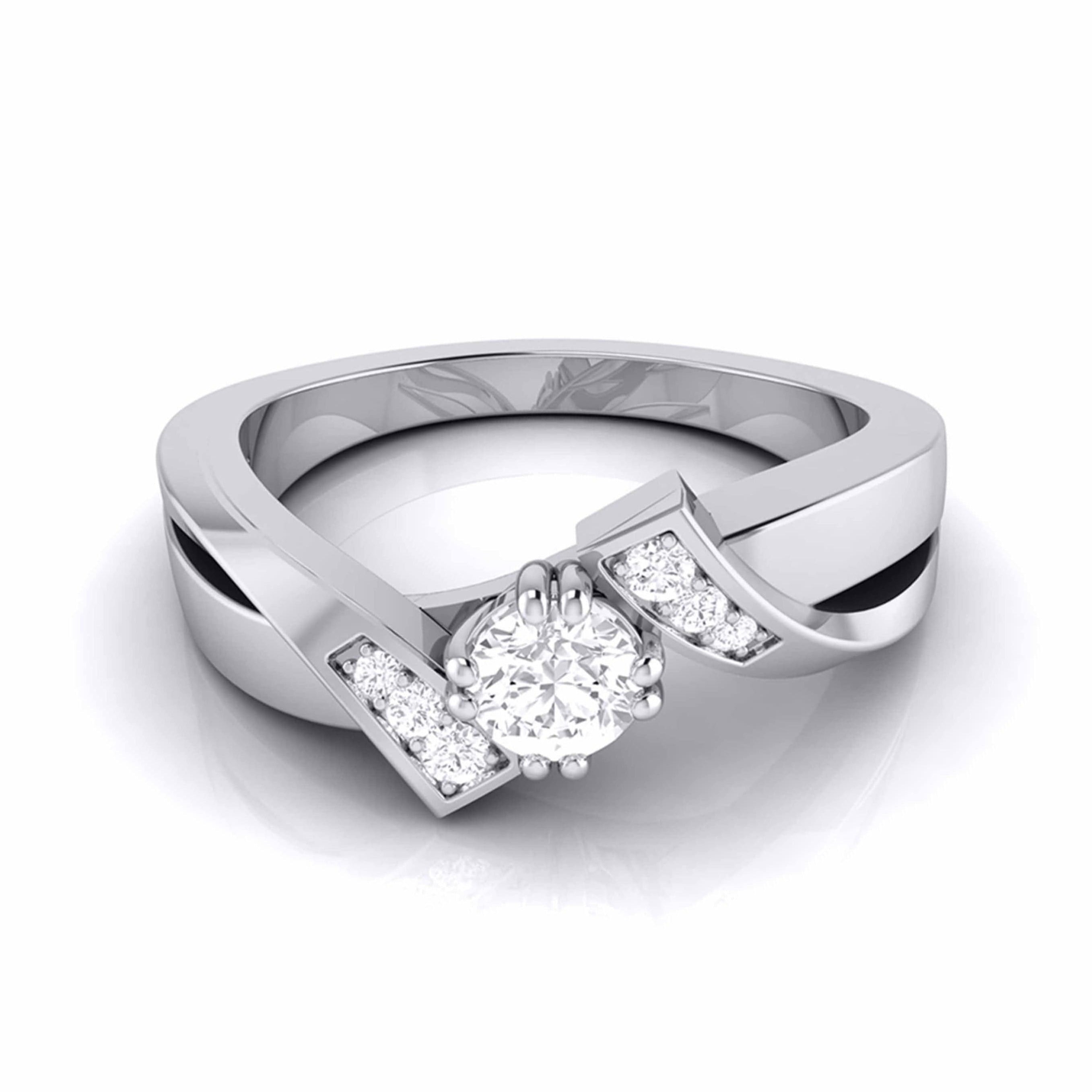 50-Pointer Designer Platinum Diamond Engagement Ring JL PT G 104-B