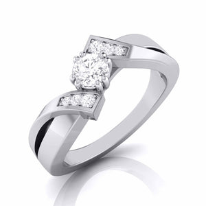 50-Pointer Designer Platinum Diamond Engagement Ring JL PT G 104-B