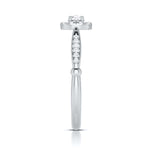 Load image into Gallery viewer, 70-Pointer Solitaire Halo Diamond Shank Platinum Ring JL PT G 103-C
