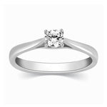 Load image into Gallery viewer, 25 Pointer Platinum Solitaire Cathedral Ring for Women JL PT 330
