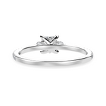 Load image into Gallery viewer, 50-Pointer Princess Cut Solitaire Diamond Accents Shank Platinum Ring JL PT 1240-A

