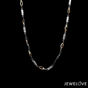 2mm Japanese Designer Platinum Rose Gold Chain for Women JL PT CH 1265   Jewelove.US