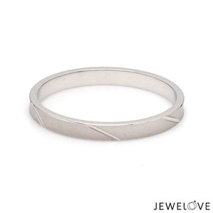 2mm Japanese Platinum Women's Ring with Matte Finish JL PT 1334