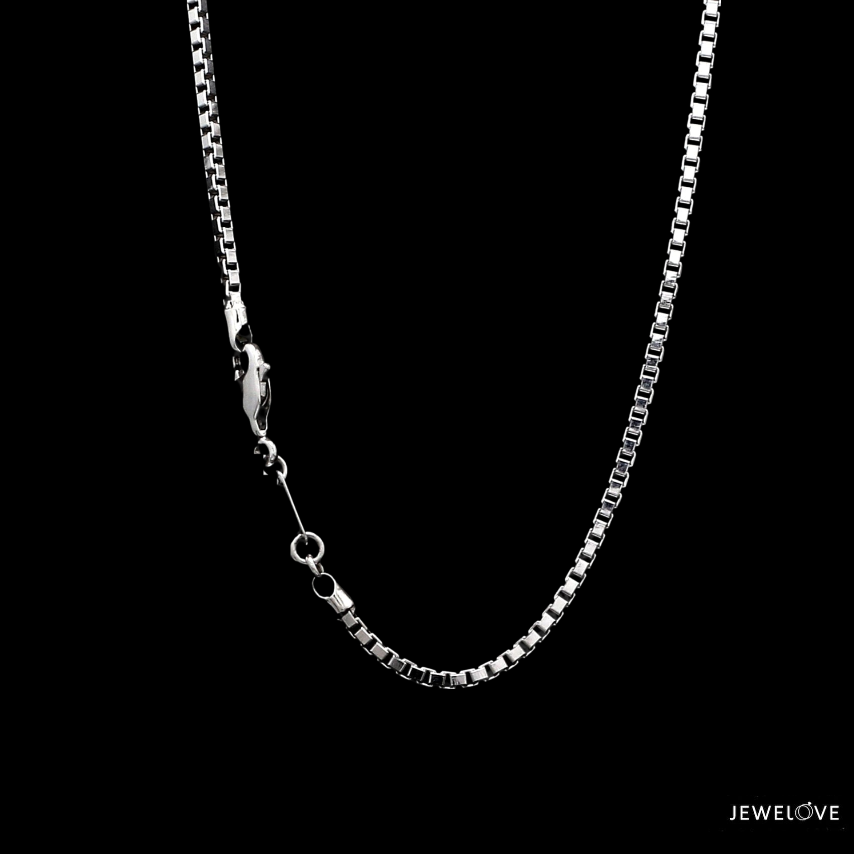 2mm Plain Platinum Box Chain for Men SJ PTO 702-C