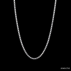 2mm Plain Platinum Box Chain for Men SJ PTO 702-C