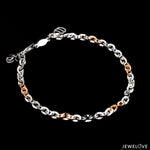 Load image into Gallery viewer, 3.25mm Japanese Platinum Rose Gold Bracelet for Women JL PTB 659R
