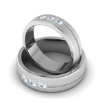 Load image into Gallery viewer, 3 Diamond Platinum Love Bands JL PT 652
