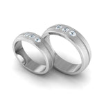 Load image into Gallery viewer, 3 Diamond Platinum Love Bands JL PT 652
