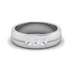 Load image into Gallery viewer, 3 Diamond Platinum Love Bands JL PT 652
