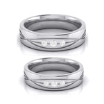 Load image into Gallery viewer, 3 Diamond Platinum Love Bands  JL PT R-8001
