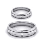 Load image into Gallery viewer, 3 Diamond Platinum Love Bands JL PT R-8018
