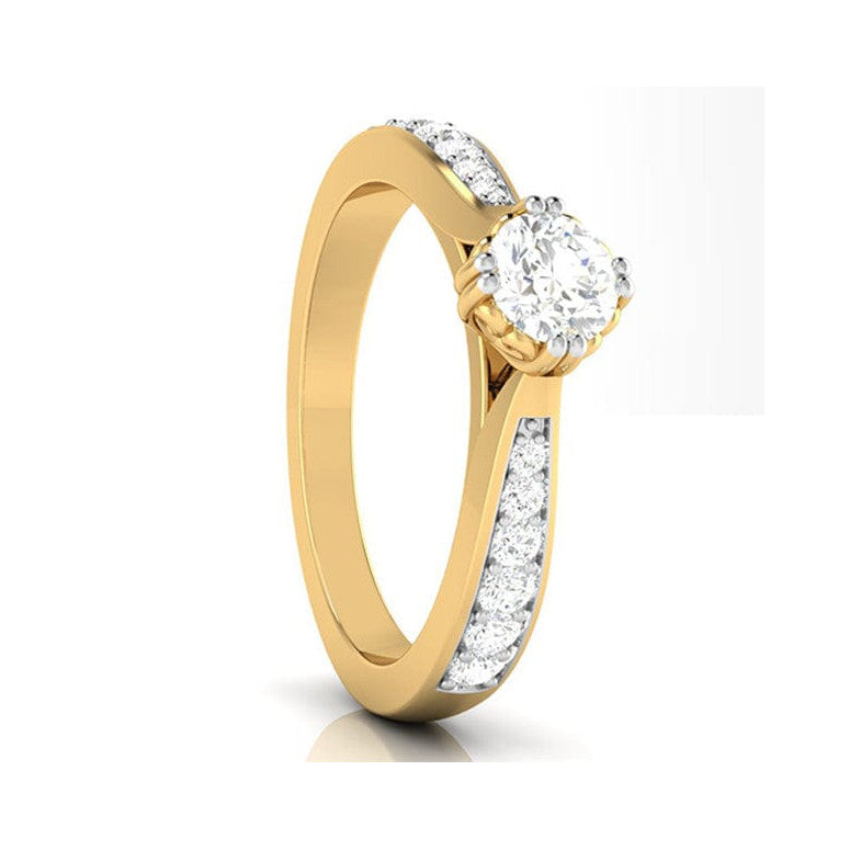 70-Pointer 18K Yellow Gold Solitaire Ring JL AU G 107Y-B   Jewelove.US