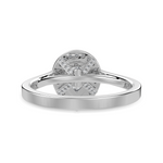 Load image into Gallery viewer, 70-Pointer Pear Cut Solitaire Halo Diamond Shank Platinum Ring JL PT 1327-B
