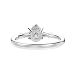 Load image into Gallery viewer, 30-Pointer Pear Cut Solitaire with Baguette Diamond Accents Platinum Ring JL PT 1227
