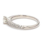 Load image into Gallery viewer, 30-Pointer Platinum Solitaire Engagement Ring with 3 Row Diamonds JL PT 462
