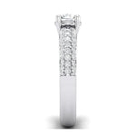 Load image into Gallery viewer, 30-Pointer Platinum Solitaire Engagement Ring with 3 Row Diamonds JL PT 462
