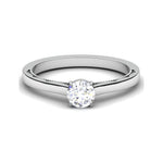 Load image into Gallery viewer, 30-Pointer Platinum Solitaire Engagement Ring with Milgrain Finish JL PT 6576
