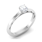 Load image into Gallery viewer, 30-Pointer Platinum Solitaire Engagement Ring with Milgrain Finish JL PT 6576
