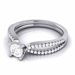 Load image into Gallery viewer, 1.50-Carat Lab Grown Platinum Solitaire Engagement Ring with Split Shank JL PT LG G R-22-C
