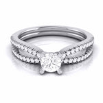 Load image into Gallery viewer, 2-Carat Lab Grown Platinum Solitaire Engagement Ring with Split Shank JL PT LG G R-22-D
