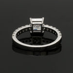 Load image into Gallery viewer, 70-Pointer Princess Cut Solitaire Diamond Shank Platinum Ring JL PT 1313-B
