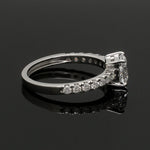 Load image into Gallery viewer, 70-Pointer Princess Cut Solitaire Diamond Shank Platinum Ring JL PT 1313-B
