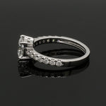 Load image into Gallery viewer, 70-Pointer Princess Cut Solitaire Diamond Shank Platinum Ring JL PT 1313-B
