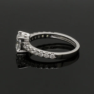1-Carat Princess Cut Solitaire Diamond Shank Platinum Ring JL PT 1313-C