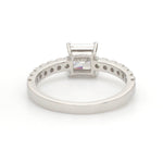 Load image into Gallery viewer, 70-Pointer Princess Cut Solitaire Diamond Shank Platinum Ring JL PT 1313-B
