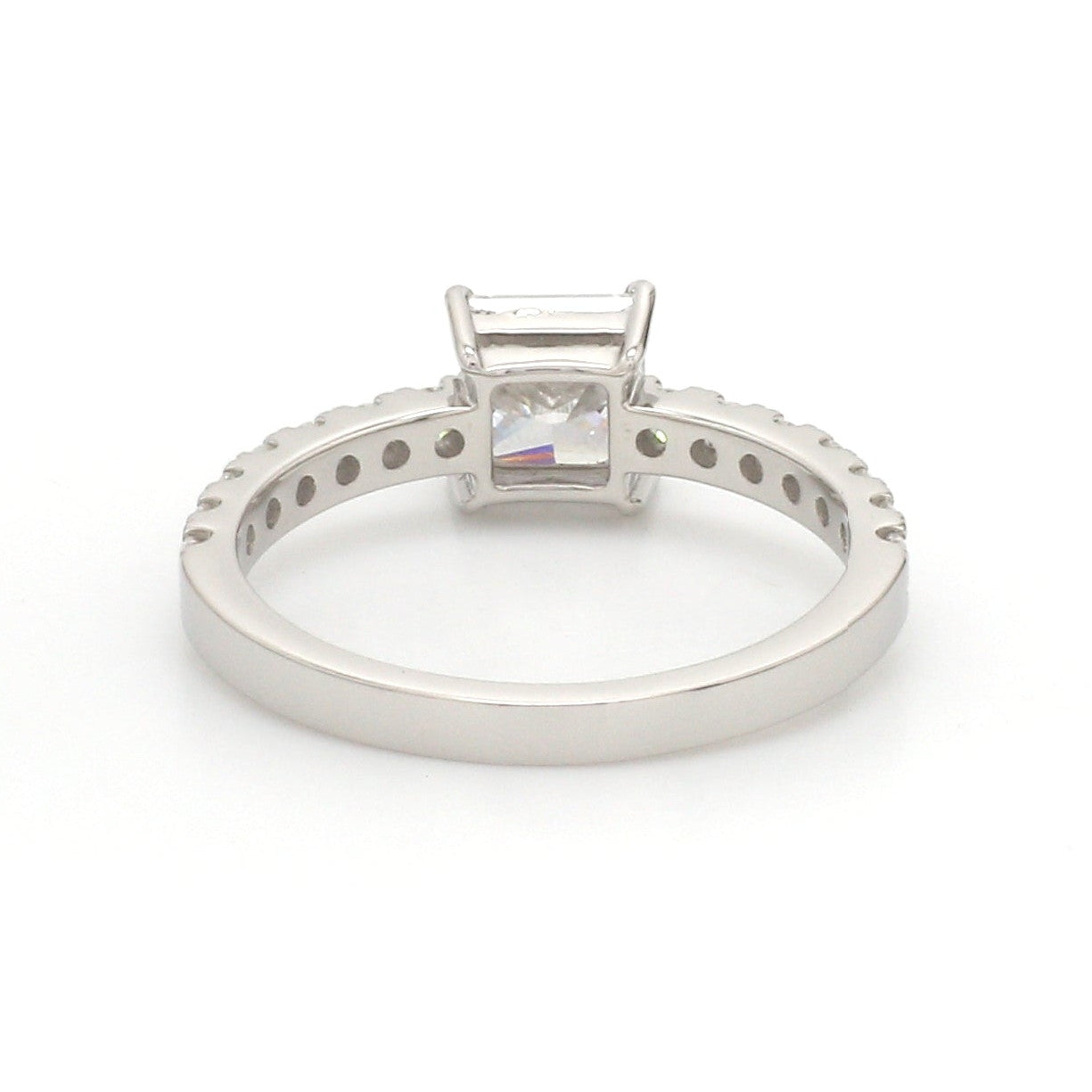 50-Pointer Princess Cut Solitaire Diamond Shank Platinum Ring JL PT 1313-A
