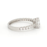 Load image into Gallery viewer, 70-Pointer Princess Cut Solitaire Diamond Shank Platinum Ring JL PT 1313-B

