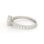 Load image into Gallery viewer, 70-Pointer Princess Cut Solitaire Diamond Shank Platinum Ring JL PT 1313-B
