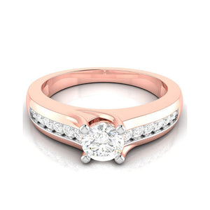 70-Pointer Lab Grown Solitaire Diamond Accents 18K Rose Gold Ring JL AU LG G-119R-B   Jewelove.US