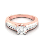 Load image into Gallery viewer, 1.50-Carat Lab Grown Solitaire Diamond Accents 18K Rose Gold Ring JL AU LG G-119R-D   Jewelove.US
