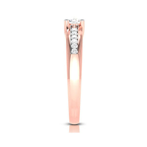 2-Carat Lab Grown Solitaire Diamond Accents 18K Rose Gold Ring JL AU LG G- 119R-E   Jewelove.US