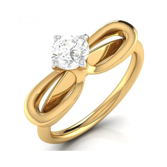 50-Pointer Lab Grown Solitaire 18K Yellow Gold Ring JL AU LG G-112Y-A   Jewelove.US