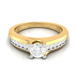 Load image into Gallery viewer, 70-Pointer Solitaire 18K Yellow Gold Ring with Diamond Accents JL AU G 119Y-B   Jewelove.US
