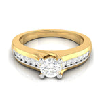 Load image into Gallery viewer, 50-Pointer Solitaire 18K Yellow Gold Ring with Diamond Accents JL AU G 119Y-A   Jewelove.US
